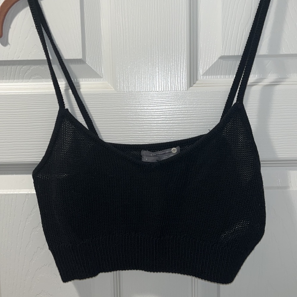 Anthropologie knit spaghetti strap crop